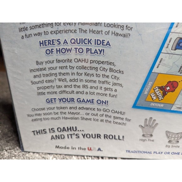 Late For The Sky Games Oahu Opoly Monopoly Style Board Game Hawaii